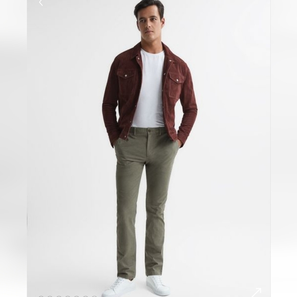 Reiss Other - Reiss PITCHSLIM FIT WASHED CHINOS Sage Green